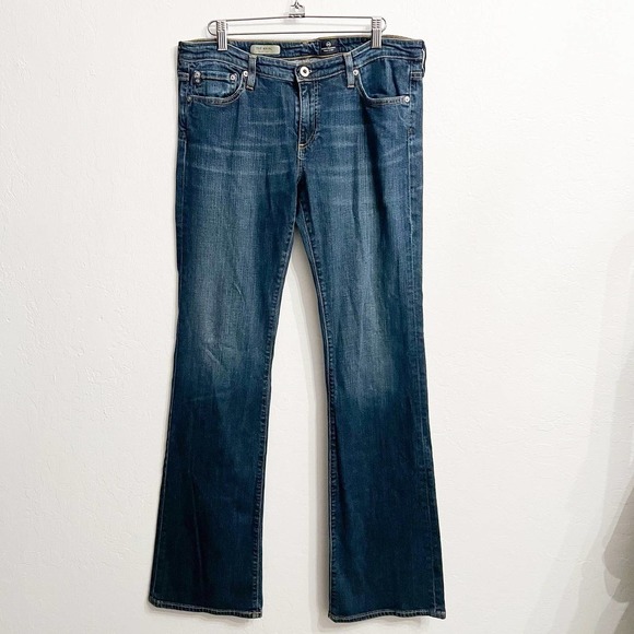 Ag Adriano Goldschmied Denim - AG Adriano Goldschmied The Angel Low Rise Bootcut Denim Jeans Dark Wash Sz 32R